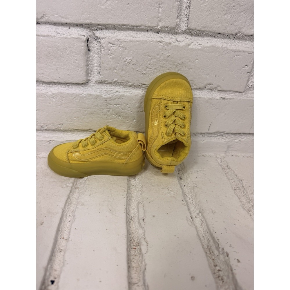 Vans Old Skool Elas Baby Shoes Size 3 TD Translucent Yellow Sneakers w Box